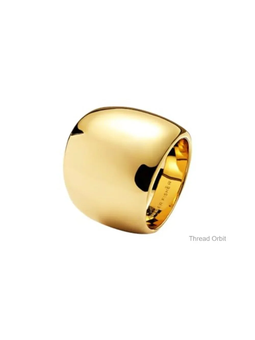 Chunky Wide Band Ring Gold-Tone Plated Hypoallergenic Comfort Fit Unisex